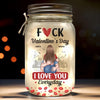 L'amour est doux, mais tu es aussi épicé - Lampe de pot Mason personnalisée pour couple - Cadeau de Saint-Valentin pour mari et femme, anniversaire