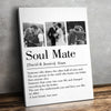 Photo personnalisée « Âmes sœurs, toujours » - Toile verticale personnalisée pour couple - Cadeau pour mari et femme, anniversaire