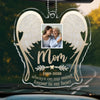 Custom Photo You’re Gone But Never Forgotten, Always On My Mind - Memorial Personalized Custom Car Ornament - Acrylic Custom Shaped - Sympathy Gift For Family Members