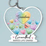 Life Is Better With Grandkids - Family Personalized Custom Shaped Acrylic Keychain - Gift For Grandma, Grandparent, Grandkid