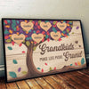 A Garden Of Love Grows In A Grandma's Heart - Family Personalized Custom Horizontal Poster - Gift For Grandma, Grandpa, Grandkid