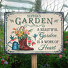 Where Flowers Bloom, So Does Hope - Family Personalized Custom Home Decor Metal Sign - Gift For Yourself, Best Friends, Siblings, Family Members