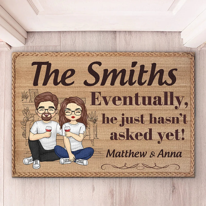 A Perfect Match, Now And Forever - Couple Personalized Custom Home Decor Decorative Mat - House Warming Gift For Husband Wife, Anniversary