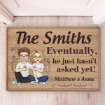 A Perfect Match, Now And Forever - Couple Personalized Custom Home Decor Decorative Mat - House Warming Gift For Husband Wife, Anniversary