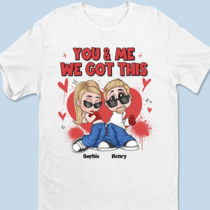 You & Me, There’s No Better Place To Be - Couple Personalized Custom Unisex T-shirt, Premium T-shirt, Hoodie - Gift For Husband Wife, Anniversary