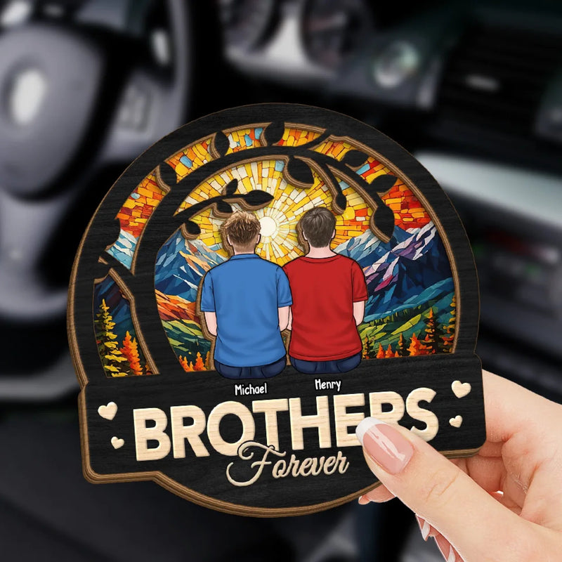 Cherish Every Drive With A Meaningful Gift - Family Personalized Custom Car Visor Clip - Gift For Siblings, Brothers, Sisters