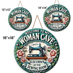 Where Stitches And Stories Come To Life - Family Personalized Custom Shaped Home Decor Wood Sign - House Warming Gift For Yourself, Best Friends, Siblings, Family Members