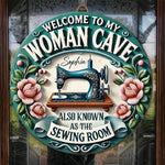 Where Stitches And Stories Come To Life - Family Personalized Custom Shaped Home Decor Wood Sign - House Warming Gift For Yourself, Best Friends, Siblings, Family Members