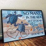 My Heart Is Yours, Entirely And Unconditionally - Couple Personalized Custom Horizontal Poster - Gift For Husband Wife, Anniversary