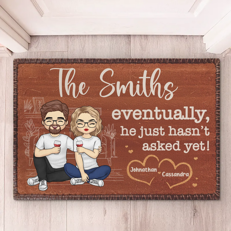 We’re Two Souls, One Love - Couple Personalized Custom Home Decor Decorative Mat - House Warming Gift For Couple, Husband, Wife, Anniversary