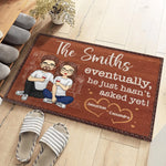 We’re Two Souls, One Love - Couple Personalized Custom Home Decor Decorative Mat - House Warming Gift For Couple, Husband, Wife, Anniversary