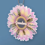Grandmas Are The Gardeners Of Happiness - Family Personalized Custom Car Ornament - Acrylic Custom Shaped - Gift For Grandma, Grandparent