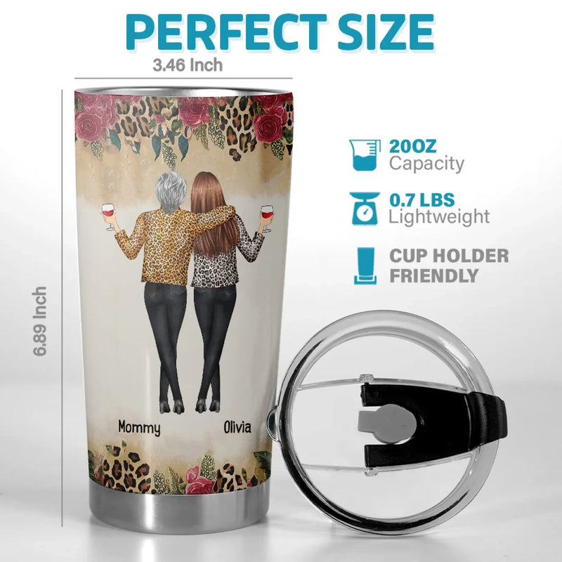 Always By Your Side - Family Personalized Custom Tumbler - Gift For Mom, Daughter