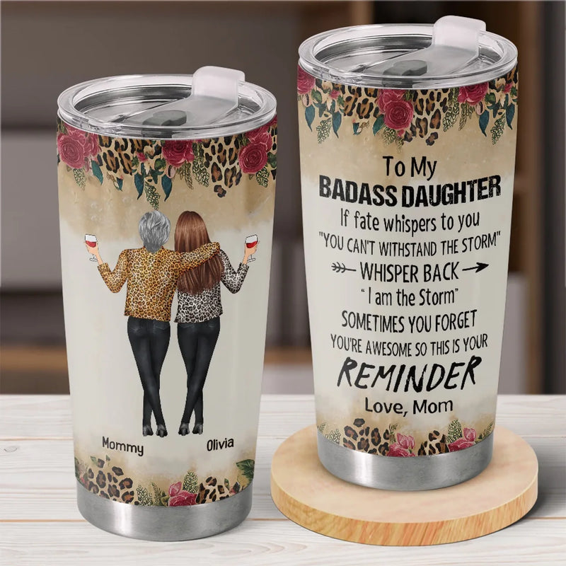 Always By Your Side - Family Personalized Custom Tumbler - Gift For Mom, Daughter