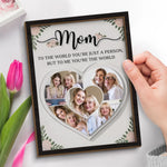 Custom Photo I See My World In Your Eyes - Family Personalized Custom 2-Layered Wooden Plaque With Stand - Gift For Mom, Daughter