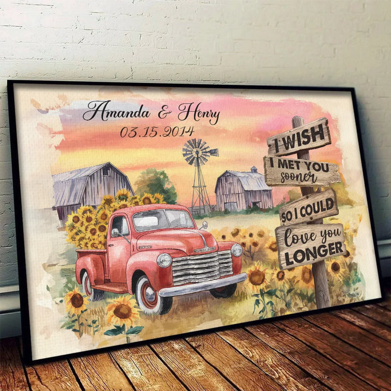 More Time With You Would Be A Gift - Couple Personalized Custom Horizontal Poster - Gift For Husband Wife, Anniversary
