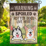 Rotten Dogs, Worse Bites - Dog Personalized Custom Flag - Gift For Dog Lovers