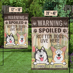 Rotten Dogs, Worse Bites - Dog Personalized Custom Flag - Gift For Dog Lovers