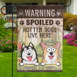 Rotten Dogs, Worse Bites - Dog Personalized Custom Flag - Gift For Dog Lovers