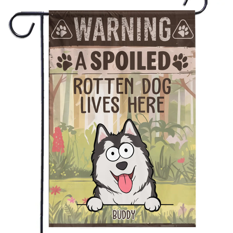 Rotten Dogs, Worse Bites - Dog Personalized Custom Flag - Gift For Dog Lovers