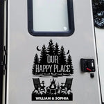 Escape, Explore, And Repeat - Camping Personalized Custom RV Decal - Gift For Yourself, Best Friends, Siblings, Family Members, Camping Lovers