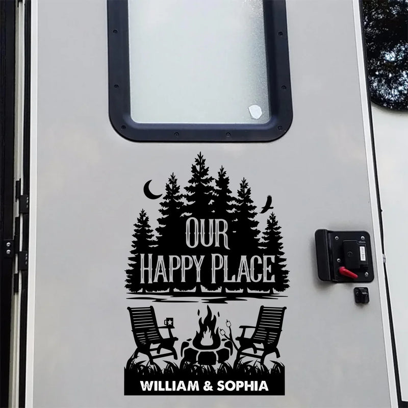 Escape, Explore, And Repeat - Camping Personalized Custom RV Decal - Gift For Yourself, Best Friends, Siblings, Family Members, Camping Lovers
