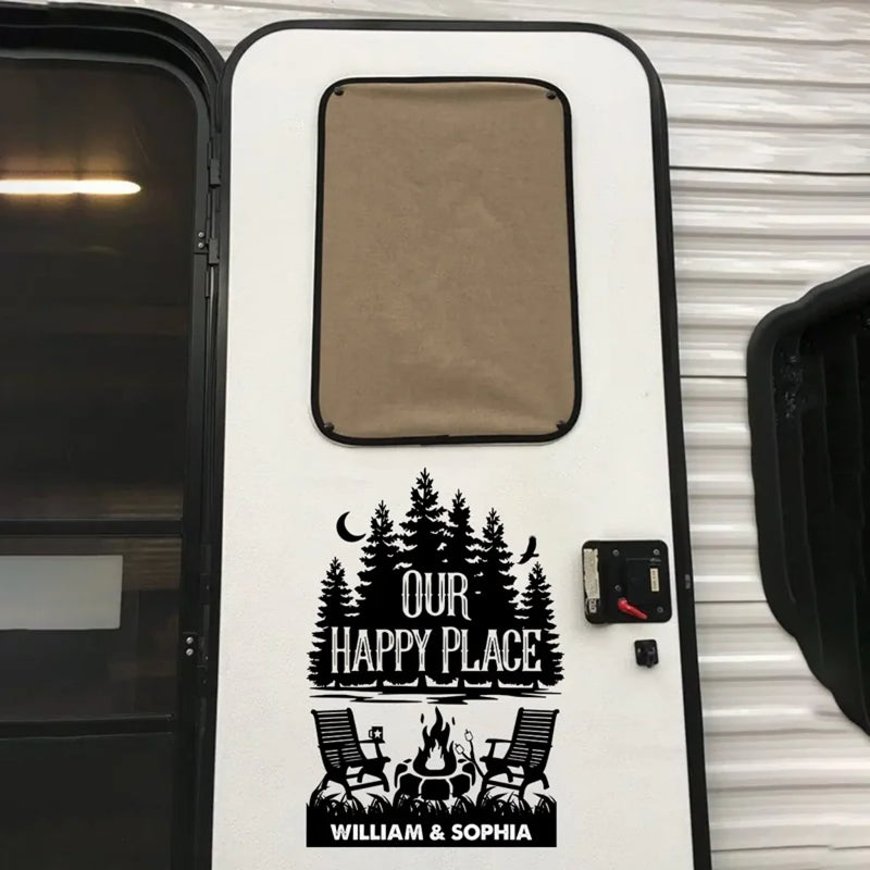 Escape, Explore, And Repeat - Camping Personalized Custom RV Decal - Gift For Yourself, Best Friends, Siblings, Family Members, Camping Lovers