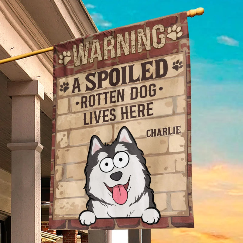 Paws Off Or Face The Dogs - Dog Personalized Custom Flag - Gift For Pet Owners, Pet Lovers