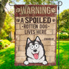 Paws Off Or Face The Dogs - Dog Personalized Custom Flag - Gift For Pet Owners, Pet Lovers