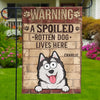 Paws Off Or Face The Dogs - Dog Personalized Custom Flag - Gift For Pet Owners, Pet Lovers