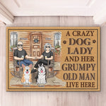 A Cozy Home For A Lovely Lady And A Grumpy Man - Couple Personalized Custom Home Decor Decorative Mat - House Warming Gift For Husband Wife, Anniversary, Pet Owners, Pet Lovers