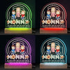 To Our Family, You Are The World - Family  Personalized Custom Shaped Acrylic LED Light - Mother's Day, Gift For Mom