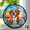 Custom Photo A Loyal Companion, Forever Missed - Memorial Personalized Window Hanging Suncatcher Ornament - Sympathy Gift For Pet Owners, Pet Lovers