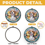 Custom Photo Your Spirit Will Always Be With Me - Memorial Personalized Window Hanging Suncatcher Ornament - Sympathy Gift For Dog Lovers