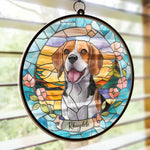 Custom Photo Your Spirit Will Always Be With Me - Memorial Personalized Window Hanging Suncatcher Ornament - Sympathy Gift For Dog Lovers