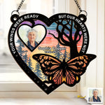 Custom Photo I Wish You Could Stay Longer - Memorial Personalized Window Hanging Suncatcher Ornament - Sympathy Gift For Family Members