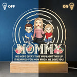 Home Is Wherever Mom Is - Family  Personalized Custom Shaped Acrylic LED Light - Mother's Day, Gift For Mom