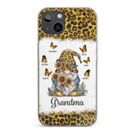 A Gnome’s Wisdom, A Grandma’s Heart - Family Personalized Custom Clear Phone Case - Gift For Grandma