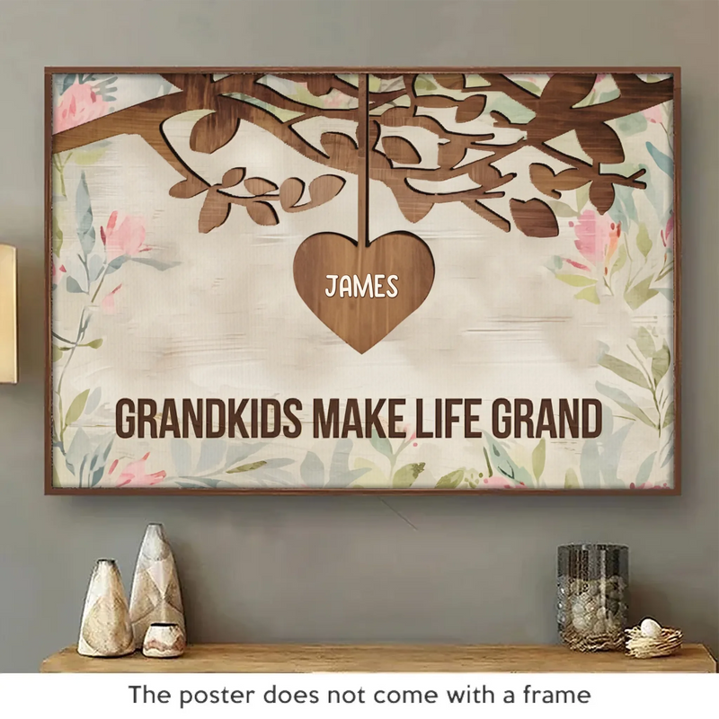 Family Love, A Timeless Treasure - Family Personalized Custom Horizontal Poster - Gift For Grandparents