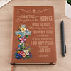 I Am The Daughter Of The King - Family Personalized Custom Leather Journal - Gift For Yourself, Best Friends, Siblings, Family Members
