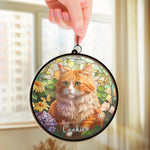 Custom Pet Photo Cat Lover Gifts - Personalized Suncatcher Hanging Ornament