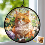 Custom Pet Photo Cat Lover Gifts - Personalized Suncatcher Hanging Ornament
