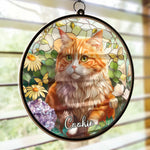 Custom Pet Photo Cat Lover Gifts - Personalized Suncatcher Hanging Ornament