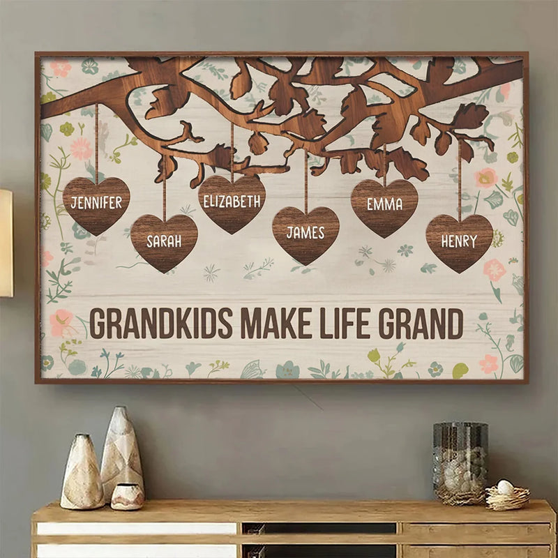 The Essence Of Family Is Love - Family Personalized Custom Horizontal Poster - Gift For Grandma, Grandpa