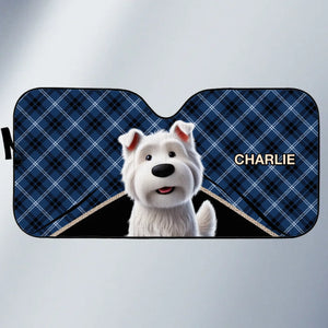 Doublez la difficulté, doublez le plaisir - Pare-soleil personnalisé pour pare-brise de voiture, protection de fenêtre de voiture, cadeau pour propriétaires et amoureux des animaux