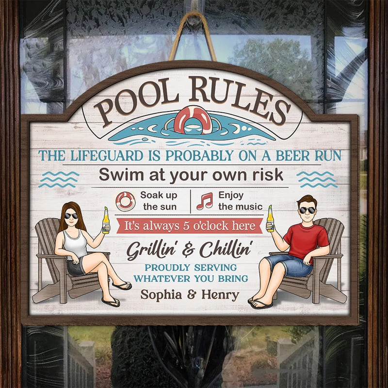 Sun, Water, And You - Couple Personalized Custom Home Decor Wood Sign - Gift For Couple