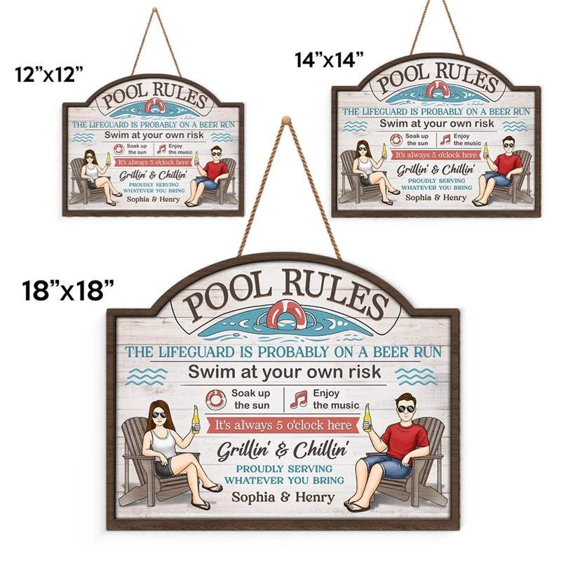 Sun, Water, And You - Couple Personalized Custom Home Decor Wood Sign - Gift For Couple