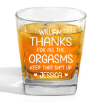 I Love You For Who You Are - Couple Personalized Custom Square Whiskey Glass - Gift For Husband Wife, Anniversary