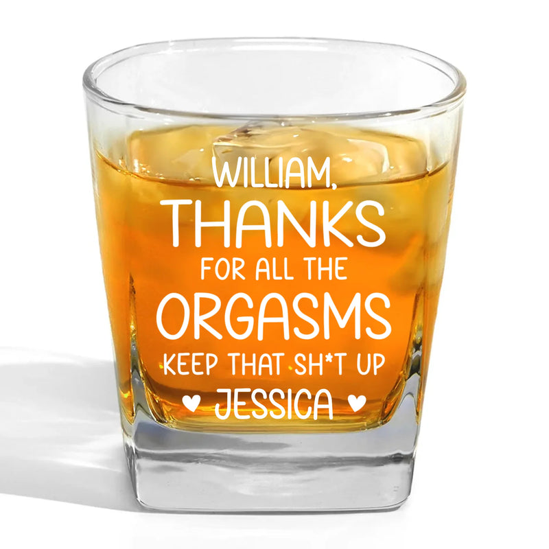 I Love You For Who You Are - Couple Personalized Custom Square Whiskey Glass - Gift For Husband Wife, Anniversary