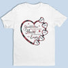 Forever In Grandmother's Heart - Family Personalized Custom Unisex T-shirt, Premium T-shirt, Hoodie - Gift For Grandma, Grandpa, Grandkid